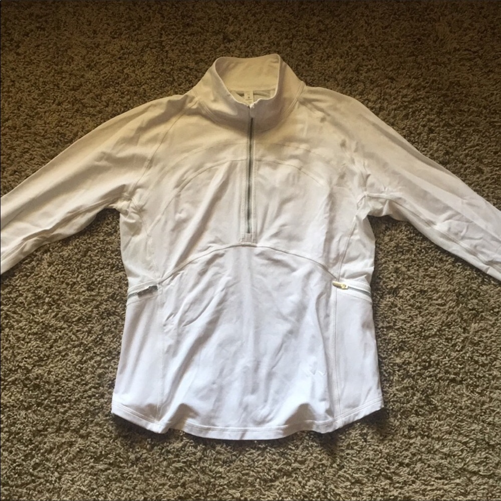 Lululemon White Half Zip Size 12